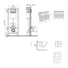 Готове рішення Qtap для ванної кімнати: підвісний унітаз Crow Ultra Quiet 520x360x290 + комплект інсталяції Nest 4 в 1 (квадратна клавіша Chrome)