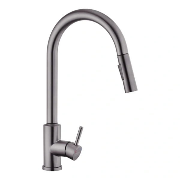 Змішувач для кухні з висувним виливом Kroner KRP Edelstahl Klassisch - PVD03916 сенсорний