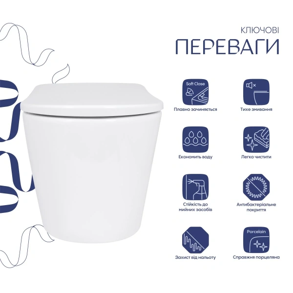 Унітаз підвісний Qtap Scorpio ML Ultra Quiet 520x365x365 мм, з сидінням Soft-close MagLock, White