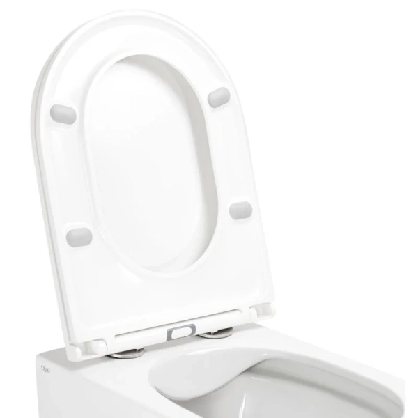 Унітаз підвісний Qtap Scorpio безободковий з сидінням Slim Soft-close