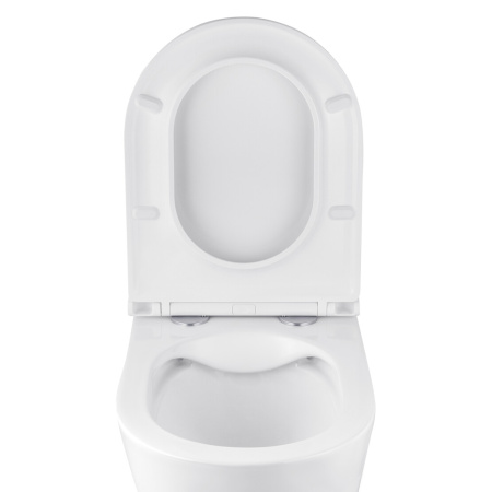 Унітаз підвісний безобідковий Kroner Armada WHI513636 RIMLESS з сидінням Slim Duroplast / Soft-close