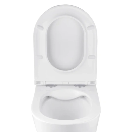 Унітаз підвісний безобідковий Kroner Armada WHI513636 RIMLESS з сидінням Slim Duroplast / Soft-close