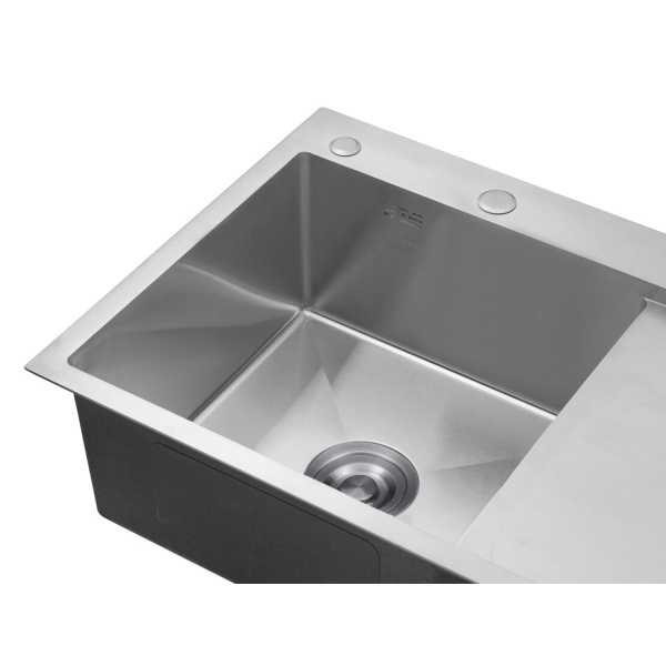 Кухонна мийка крило праворуч Kroner KRP Gebürstet  - 7849LHM (3.0/1.0 мм)