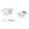 Фото Кухонна мийка Qtap 7850 Micro Decor 0,8 мм