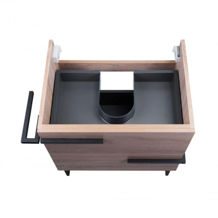 Комплект Qtap Taurus 600х800х437 Whitish oak тумба для пола + раковина врізна