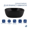 Раковина накладна квадратна у чорному кольорі 400x400x140 мм, Qtap Kolibri