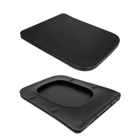 Унітаз підвісний Qtap Gemini Ultra Quiet 485×340×350 мм, Matt Black, з сидінням Slim Duroplast / Soft-close / Quick Release