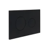Клавіша змиву Qtap Standard 152x236x28 мм, Matt Black, кругла