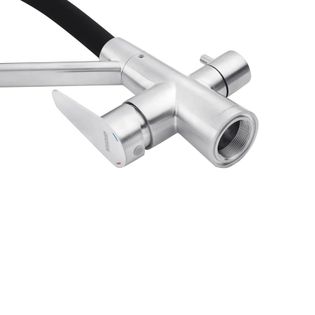 Змішувач для кухні на дві води з гнучким виливом Kroner Klassisch