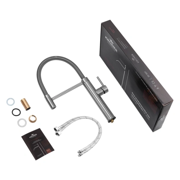 Змішувач для кухні з гнучким виливом Kroner KRP Ersel - GRP03999