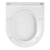 Унітаз підвісний безобідковий Kroner Harz WHI493736 RIMLESS з сидінням Slim Duroplast / Soft-close /