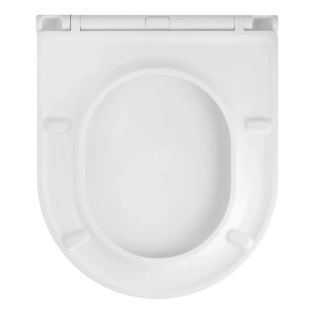 Унітаз підвісний безобідковий Kroner Harz WHI493736 RIMLESS з сидінням Slim Duroplast / Soft-close /