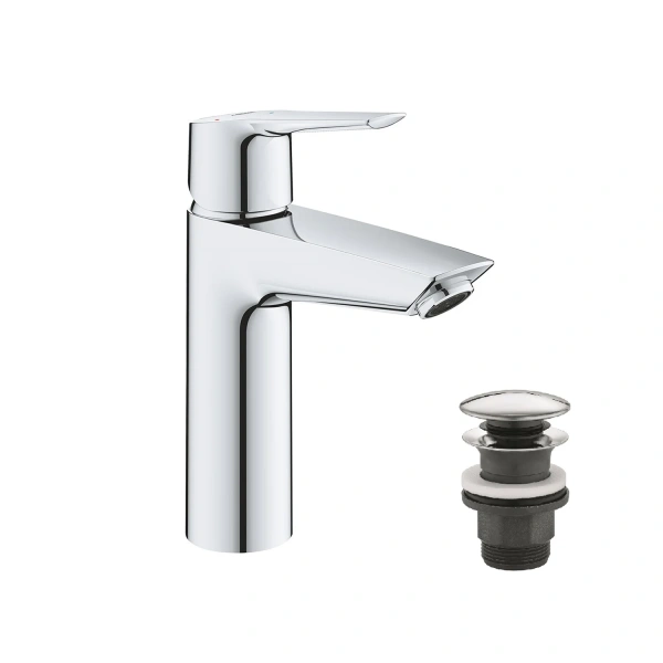 Змішувач для раковини Grohe QuickFix Start M-Size з донним клапаном