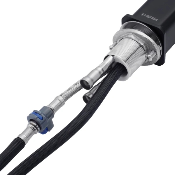 Змішувач для кухні з висувним виливом у чорному кольорі Kroner KRP Edelstahl Klassisch - SCH03918