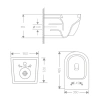 Унітаз підвісний Jay Rimless 485×360×320 мм, White, з сидінням Slim Duroplast/ Soft-close/ Quick Relase Qtap