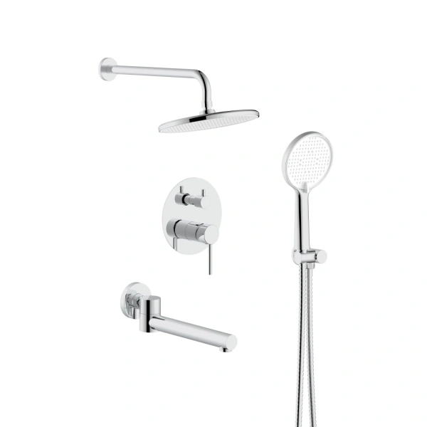 Душова система прихованого монтажу з виливом Qtap Spring