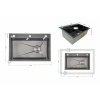 Фото Мийка для кухні Lidz Handmade H6845B 680x450 мм чорна інтегрована Brushed Black PVD