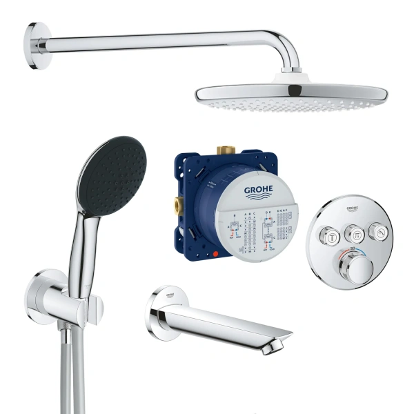 Душова система прихованого монтажу термостатична Grohe QuickFix SmartControl