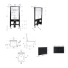 Готове рішення Qtap для ванної кімнати: підвісний унітаз Tern Ultra Quiet 525x345x360 + комплект інсталяції Standard (лінійна клавіша Black)