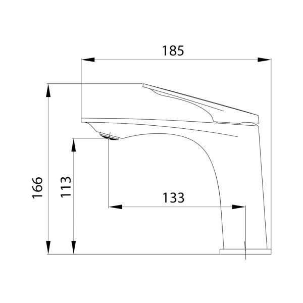Змішувач для раковини Qtap Vlasta New (Збройна сталь)