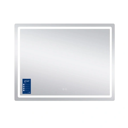 Дзеркало Qtap Mideya MI1) 1200х800 з LED-підсвічуванням Touch, з антизапотіванням, димером, рег. яскравості