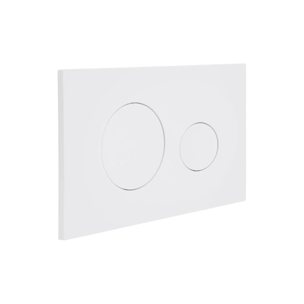 Клавіша змиву Qtap Standard 152x236x28 мм, White, кругла