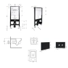 Готове рішення Qtap для ванної кімнати: підвісний унітаз Crow Ultra Quiet 520x360x290 + комплект інсталяції Standard (кругла клавіша Black)