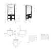 Готове рішення Qtap для ванної кімнати: підвісний унітаз Tern Ultra Quiet 525x345x360 + комплект інсталяції Standard (лінійна клавіша White)