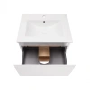 Комплект Qtap Robin 600х580х437 White/Whitish oak тумба підвісна + раковина врізна