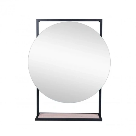 Дзеркало Qtap Taurus 600х850х140 Black/Whitish oak з LED-підсвічуванням