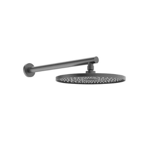 Душова система прихованого монтажу на два споживача у кольорі збройна сталь Qtap Slavonice