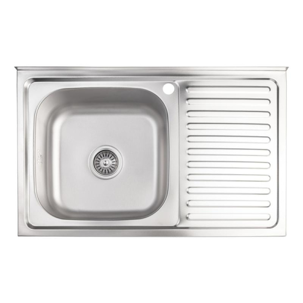 Кухонна мийка Lidz 5080-L Decor 0,8 мм
