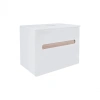 Тумба підвісна Qtap Virgo 600х476х469 White/Whitish oak зі стільницею