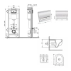 Готове рішення Qtap для ванної кімнати: підвісний унітаз Taurus Ultra Quiet 515×360×350 + комплект інсталяції Nest 4 в 1 (лінійна клавіша Chrome)