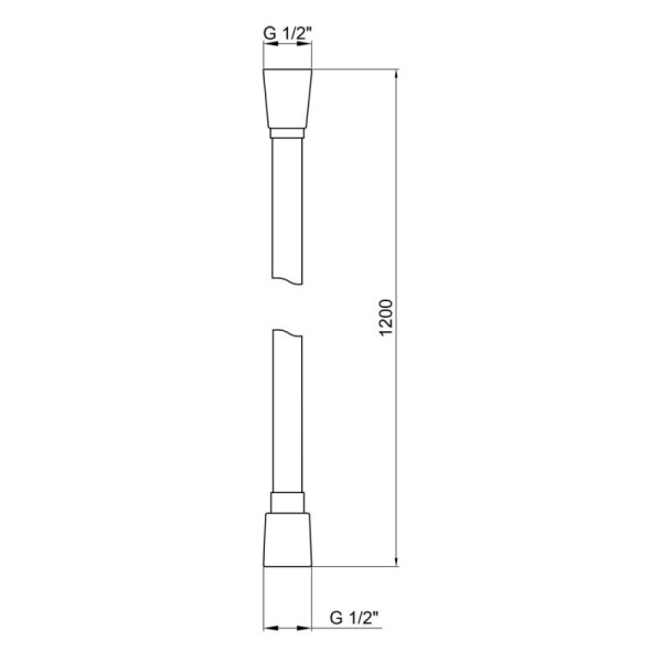Фото Шланг для душу Kroner KRM - C608 Anti-Twist 120 см