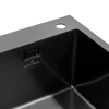 Фото Комплект кухонна мийка Kroner Schwarze-5843HM PVD + змішувач Edelstahl Klassisch-SCH035PVD + дозатор Spender-026