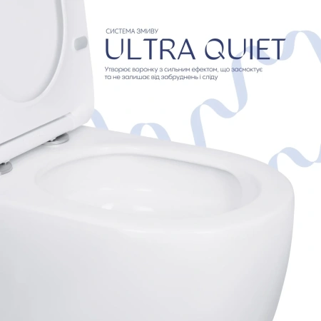 Унітаз-компакт Qtap Robin Ultra Quiet безободковий з сидінням Soft-close