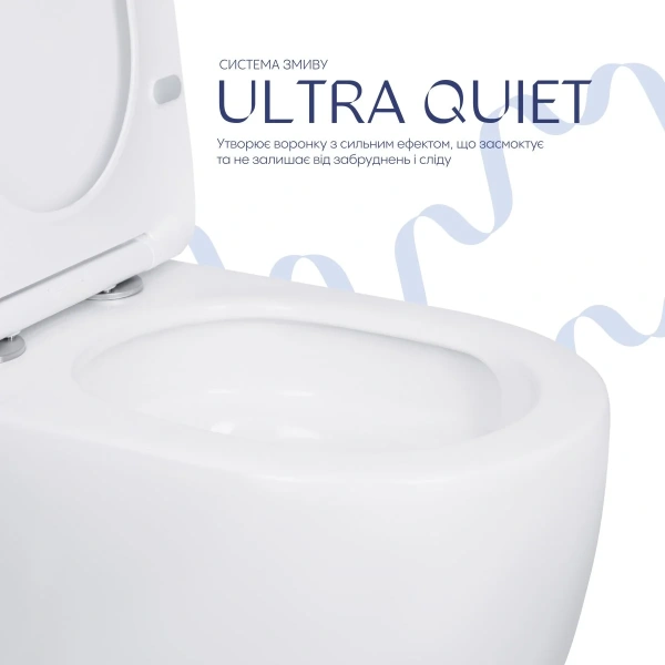 Унітаз-компакт Qtap Robin Ultra Quiet безободковий з сидінням Soft-close