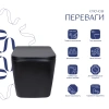 Унітаз підвісний у чорному кольорі 490x365x325 мм з сидінням з мікроліфтом Slim Duroplast Qtap Tern