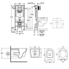 Набір унітаз з сидінням Qtap Jay + інсталяція Grohe Rapid SL