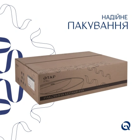 Раковина підвісна/накладна Cardinal 565х400х130 мм, White, овальна, без донного клапана Qtap
