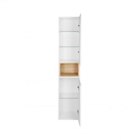 Пенал підвісний Qtap Robin 350х1650х316 Graphite/Whitish