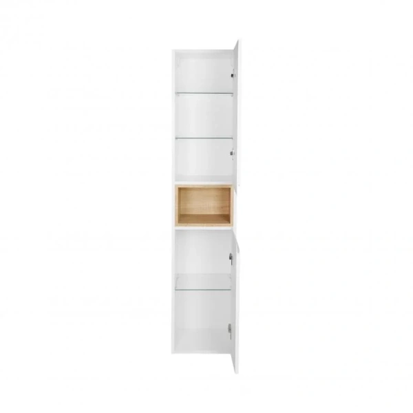 Пенал підвісний Qtap Robin 350х1650х316 Graphite/Whitish