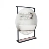 Дзеркало Qtap Taurus 600х850х140 Black/Whitish oak з LED-підсвічуванням