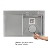 Фото Набір 3 в 1 Qtap кухонна мийка 78*50R 3.0/1.2 мм Satin + сушарка + дозатор для миючого засобу