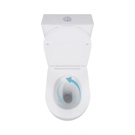 Унітаз-компакт Qtap Robin Ultra Quiet безободковий з сидінням Soft-close