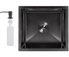Мийка для кухні Lidz Handmade 480x430 мм графіт під стільницю 3,0/1,0 мм Brushed Black PVD