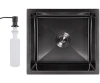 Мийка для кухні Lidz Handmade 480x430 мм графіт під стільницю 3,0/1,0 мм Brushed Black PVD