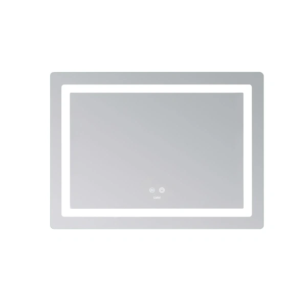 Дзеркало Lidz Kubis (KU2) 700х500 з LED-підсвічуванням Touch, з антизапотіванням, з регулюванням яскравості