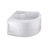Фото Душова кабіна Lidz Latwa SC80x80.SAT.HIGH.FR напівкругла, скло Frost 4 мм + душовий піддон ST80x80x41, з панеллю